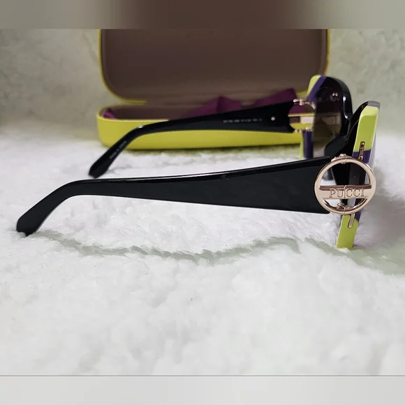 Emilio Pucci Black and Purple Sunglasses - Picture 4 of 10